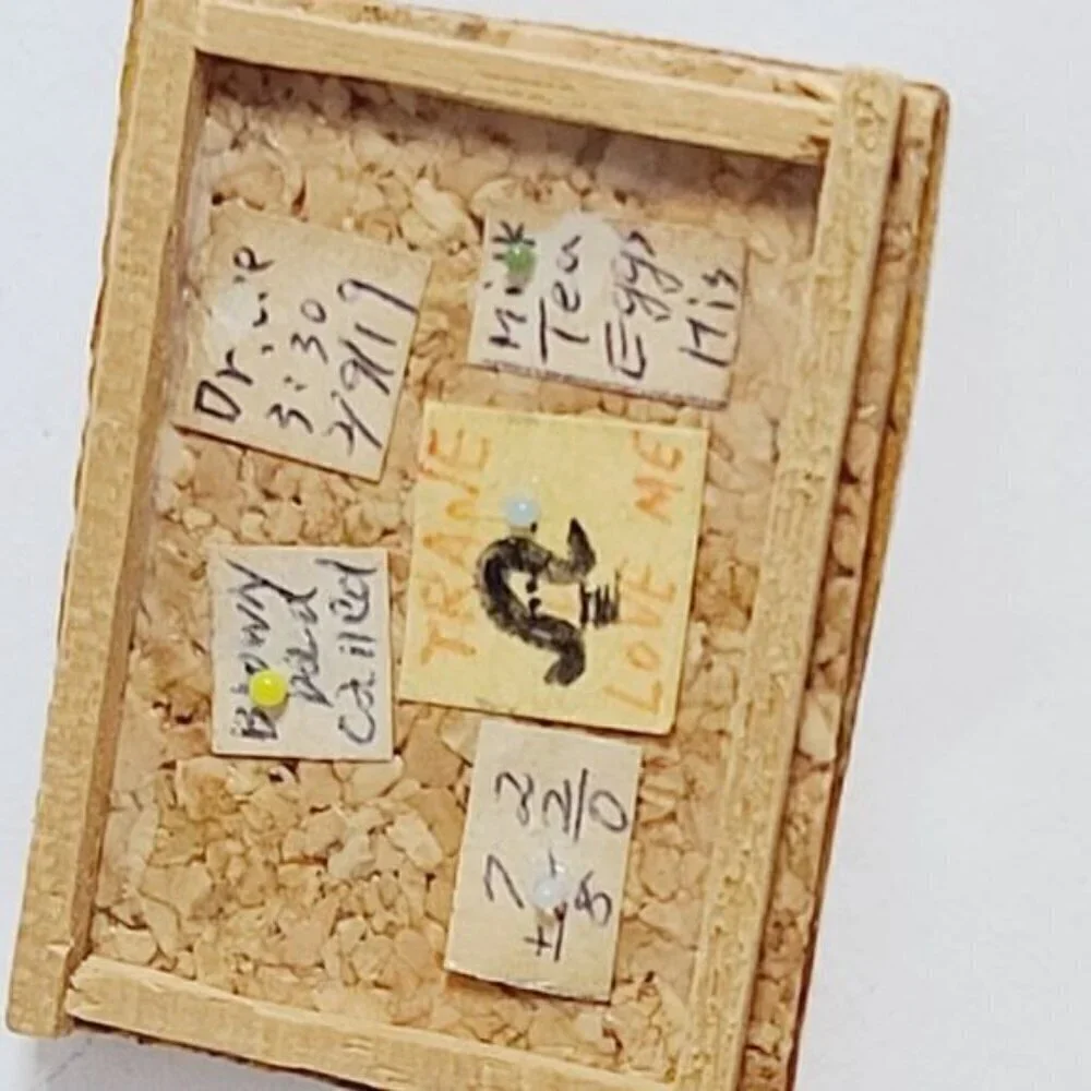 Vintage Antique Dollhouse Furniture Miniatures Clock Wall Art Croquet